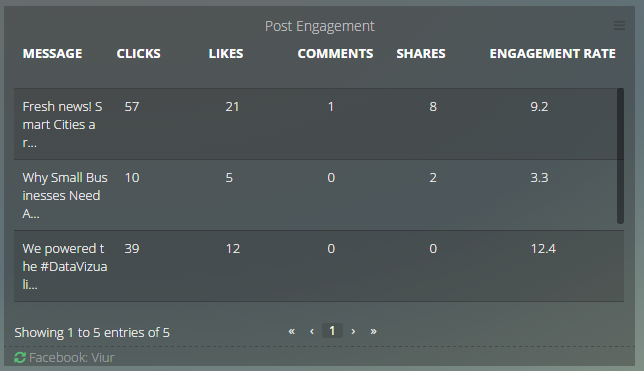 Engagement Rate Widget